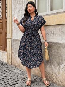 SHEIN LUNE 大码连衣裙，女士假日服装 - 彩色 - 查看 6