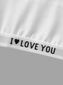 SHEIN 6pcs Tween Girls Casual/Sports Minimalist Letter Print Stretchy Soft & Breathable Training Bras Set