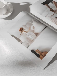 SHEIN 1 pieza Fondo fotográfico minimalista tipo revista inglesa, prop para fotografía, transmisión en vivo o exhibición de estilo callejero, mejor regalo de cumpleaños para decoración del hogar - Multicolor - Ver 8