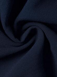 SHEIN Unity Chiffon Double Layer Cross-Back Skinny Strap Camisole - Navy Blue - View 7