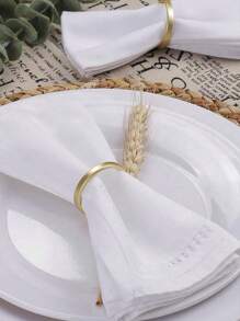 4-12 件现代简约锌合金圆形光环餐巾环，适用于生日、婚礼、感恩节、圣诞节、复活节、宴会、自助餐桌优雅装饰 - 彩色 - 查看 6