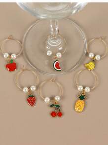 6 Stücke Weinglasmarker, Weinglas-Identifizierer, Trinkmarker für Weingläser für Weihnachten, Thanksgiving, Geburtstag, Weinparty, Weihnachtsgeschenke, Fröhliche Weihnachten