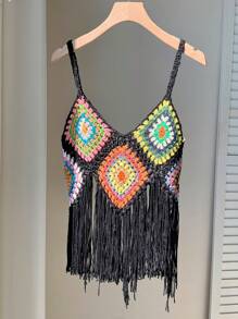 Comfortcana 流苏下摆针织吊带背心