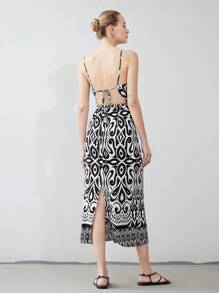 Aveloria Modichic Đầm bodycon cổ buộc tự nhiên có thiết kế đuôi cá dành cho nữ - Nhiều màu - Xem 4