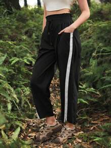 OutZeal High Rise Water Proof Tummy Control Outdoor Color Blocking Adventure Hiking Pants Spring - Black - View 3