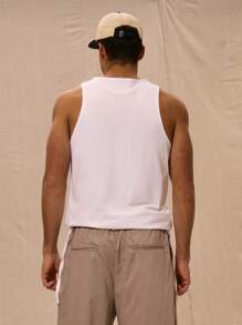 Musero 春夏度假风门襟细节系带侧无袖背心 - 黑色 - 查看 3