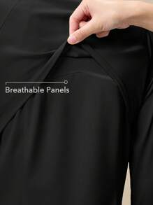 OutZeal SunProof UPF50+ 清凉修身立领防晒夹克 女款 带拉链口袋 运动健身 健身房 - 黑色 - 查看 3