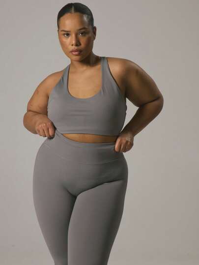 MUSERA Sujetador deportivo ajustado con relleno, de cuello de pico, de tela elástica, para gimnasio, actividad física, deporte, casual, gimnasio, fitness, otoño, invierno, temporada baja