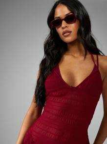 MISSGUIDED Abito mini attillato arricciato, scollo ad aletta, arricciato, per feste, locali notturni, uscite serali, vestibilità slim, adatto per estate e primavera, elastico e corto