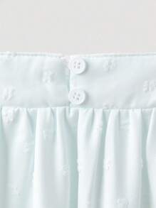 SHEIN 年轻女孩花卉印花褶饰休闲吊带背心连衣裙 - 彩色 - 查看 9