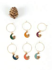 6 Stücke Weinglasmarker, Weinglas-Identifizierer, Trinkmarker für Weingläser für Weihnachten, Thanksgiving, Geburtstag, Weinparty, Weihnachtsgeschenke, Fröhliche Weihnachten