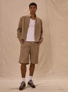 Musero Long Sleeve Cropped Striped Shirt Only Spring Summer Vacation Smart - Multicolor - View 5