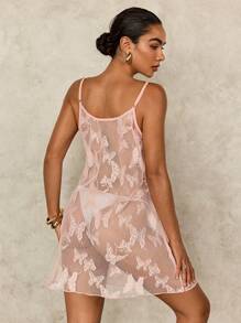 SHEIN Swim Women's Hollow Butterfly Crochet Pink Shrug, Cute & Fresh Style, Suitable For Spring/Summer, Beach, Resort, Party, Festival Women Dress Women Dresses Woman Dress Resort Dresses For Women Mesh Dress