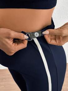 SHEIN Maternity High Waist Adjustable Knitted Flare Leggings