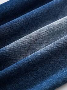 SHEIN Tween Girls Loose Casual Simple Style Pants, Suitable For Summer - Blue - View 7