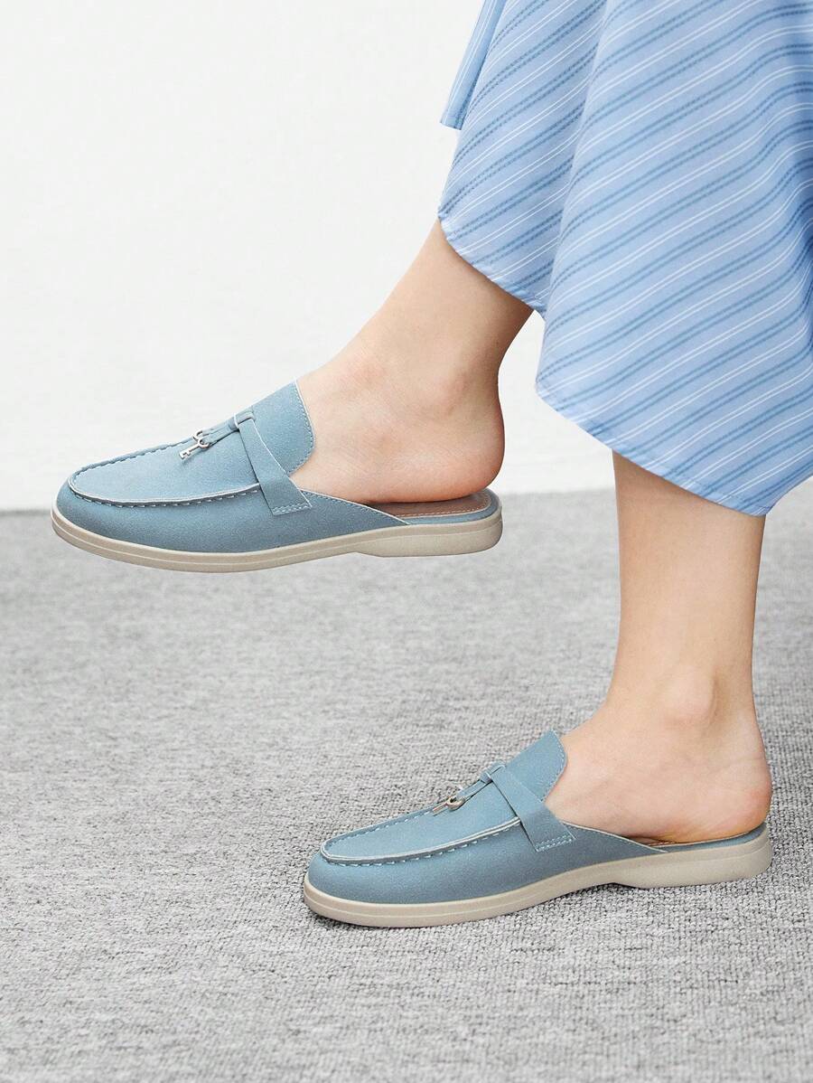 CUCCOO BIZCHIC Women's Pointed Toe Casual Slip-On Flat Shoes, Versatile For Daily Wear Spring Shoes Spring Break EasterSpring Summer New Shoes Vacation Women Wedding Shoes Easi For Easter - Baby Blue - View 1