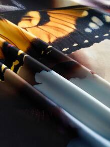 Manfinity VCAY Multiple Sizes Men's Loose Fit Round Neck Short Sleeve Digital Printed T-Shirt - Black - View 4