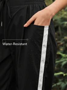 OutZeal High Rise Water Proof Tummy Control Outdoor Color Blocking Adventure Hiking Pants Spring - Black - View 5
