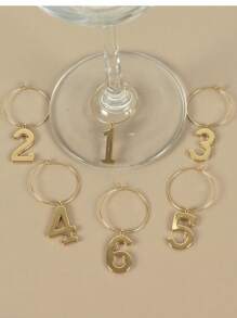 6 Stücke Weinglasmarker, Weinglas-Identifizierer, Trinkmarker für Weingläser für Weihnachten, Thanksgiving, Geburtstag, Weinparty, Weihnachtsgeschenke, Fröhliche Weihnachten