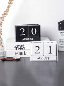 1pc Creative Wooden Calendar Numeric Decor For Living Room, Study, Store, Bar Counter Best Gifts Birthday