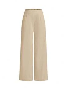 Ellevyn 1 Set Women Elegant Slash Shoulder Crop Top And Long Pants Suit
