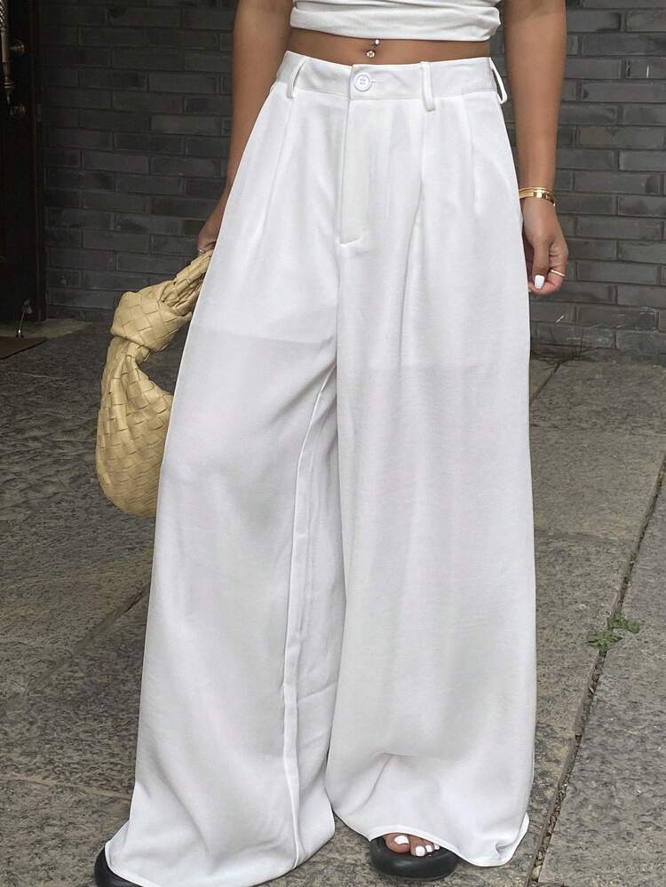 Women's High Waist Wide Leg Casual Pants