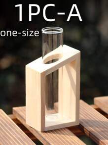 SHEIN 1pc Modern Creative Desktop Hydroponic Plant Test Tube Glass Vase For Home Decor - Multicolor - View 4