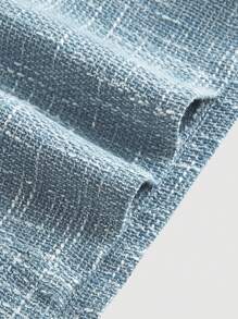 SHEIN MOD 女式 A 字型粗花呢裙，3D 花朵和荷叶边下摆，蓝色，女式下装，荷叶边裙，短裙，冬季裙，女式裙子，新年女装，女装，情人节女装裙子