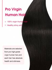 Ekstensi Rambut Manusia Asli Berkualitas Profesional Tanpa Sambungan, Dijahit Tangan, Rambut Asli Alami Hitam 50G, Rambut Lurus, Ekstensi Rambut Tape In - SNatural - View 5