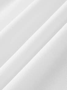 SHEIN MOD Women's White Woven Fabric Casual Long Skirt With Ruffle Hem Detail
