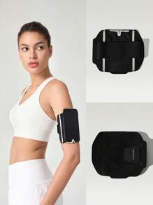 GLOWMODE 轻便透气触摸屏网眼可调节反光臂带包跑步训练健身健身房 - 黑色 - 查看 5