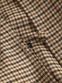 SHEIN MOD Plus Size Women Plaid Jumpsuit With Free Belt, Straight Leg Pants