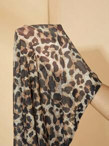 SHEIN BAE Falda larga de mujer talla grande de verano y primavera con estampado de leopardo transparente, falda larga transparente con estampado de guepardo para la playa, fiesta, malla, salida nocturna, club nocturno, Pascua, graduación, club sexy para mujer, primavera, verano, noche de fiesta, cumpleaños de mujer, boda, vacaciones de mujer, concierto - Multicolor - Ver 7