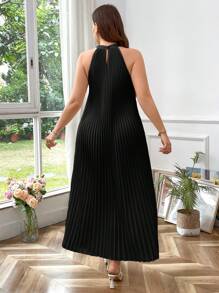SHEIN Privé Plus Size Sleeveless Solid Color Maxi Dress, Simple & Fashionable, Suitable For Summer,Business Casual Woman