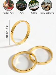 4-12 件现代简约锌合金圆形光环餐巾环，适用于生日、婚礼、感恩节、圣诞节、复活节、宴会、自助餐桌优雅装饰 - 彩色 - 查看 8