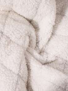 SHEIN Áo khoác có mũ trùm đầu ấm áp, dễ thương, kiểu dáng thường ngày cho bé trai, cổ lông giả, màu đen và kaki, thích hợp cho đi chơi, đi học, tụ họp hàng ngày, mùa thu/đông. - màu đen - Xem 7