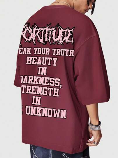 Street Life Men's Casual Loose Long T-Shirt, Short Sleeve, Minimalist Fashion For Everyday Wear