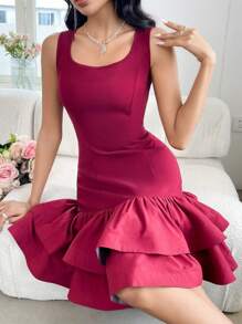 Modelyn Vestido corto de mujer con tirantes de unicolor, minimalista y de moda, adecuado para el verano