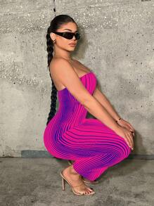 SHEIN SXY Vestido ajustado tubo a rayas para mujer, atuendo de cumpleaños, ropa de primavera para mujer, vestido de graduación, vestido del Día de San Valentín, vestido para cita nocturna, vestido de despedida de soltera, vestido de concierto, vestido de verano largo, vestido de graduación, vestido sexy, vestido del Día de San Valentín