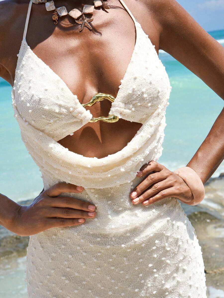 Opulessa 女式纯色针织细肩带修身连衣裙