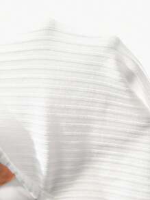 SHEIN Unity 女式深 V 领露背紧身衣，紧身性感简约风格，休闲时尚 - 白色 - 查看 7