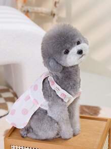 PETSIN Pink Light And Breathable Pet Dog Dress, With Cute English, Fruit, Polka Dot Patterns, Summer Fashion Suspender Skirt, Suitable For Spring And Summer, European And American Hot Selling - Pink - View 7