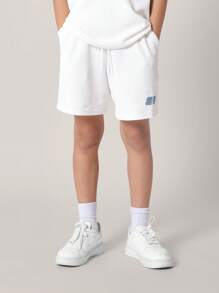 SUMWON Team Summer Varsity League Athletic Sports Set Two-Piece Zip Neck Polo Shorts Casual Training Outfit Spring Summer Collection Youth