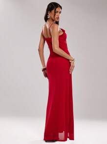 SHEIN BAE Damen elegantes und sexy Kleid aus Einfarbigem Stoff mit Ausschnitten