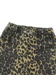 青少年男孩休闲学院风日常黑色水洗全松紧腰平口袋直筒牛仔裤