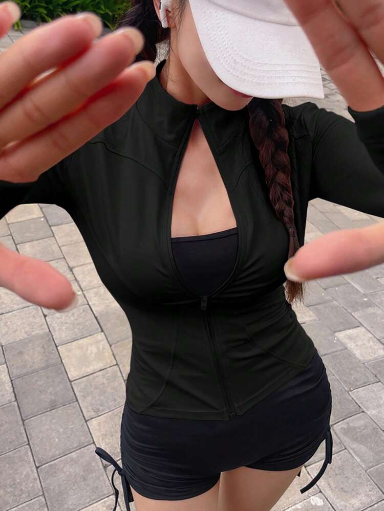 Tall Women's Exclusive Long Sleeve Collared Fitted Casual Jacket