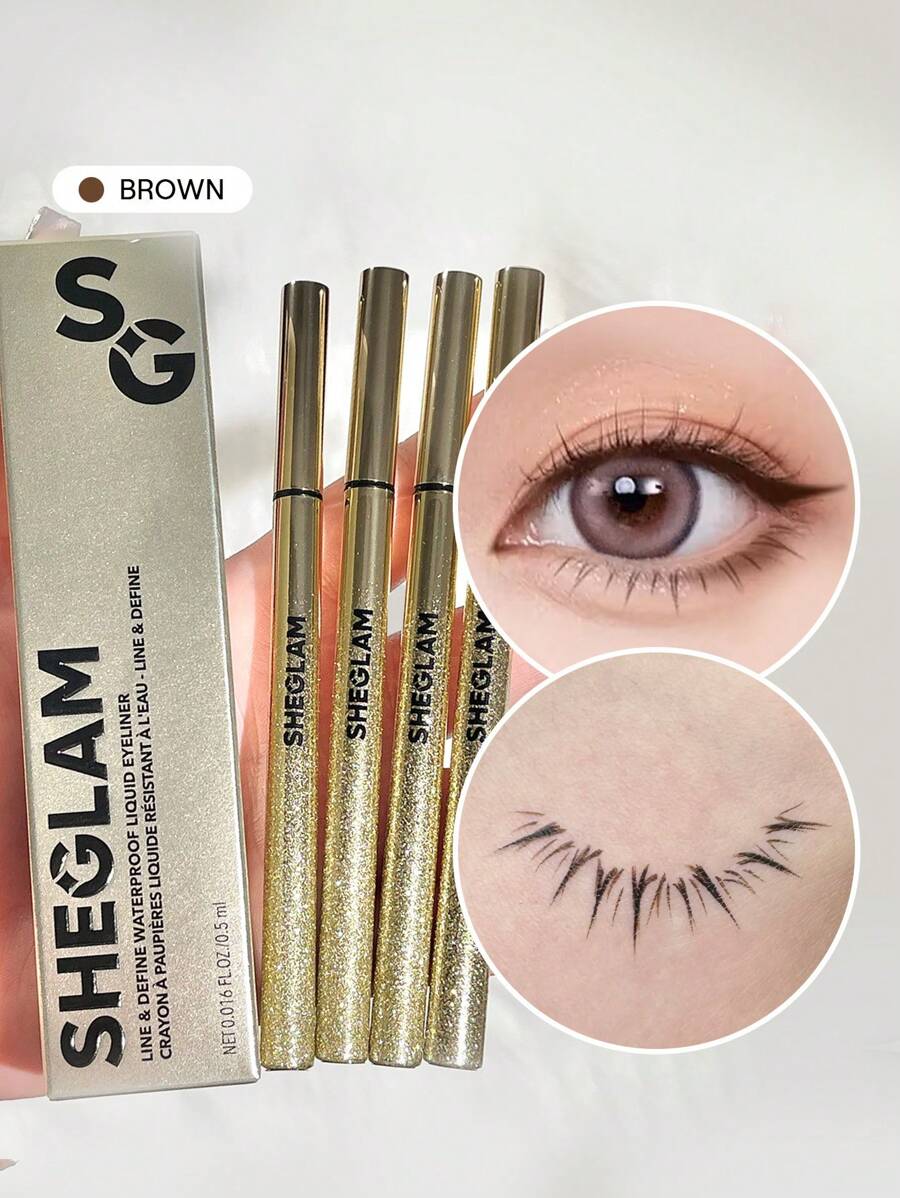 SHEGLAM Line & Define 防水眼線液-棕色持久霧眼線筆防汗不暈染專業眼妝派對眼線筆 品牌 美容 化妝 化妝品 適合女性與女孩 完美搭配夏季春季 Y2K 時尚 流行 生日 母親節禮物 假期 派對準備就緒 最佳顏色 - 棕色 - 查看 1