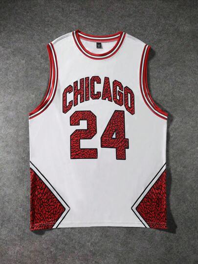 Manfinity EMRG Camiseta de tirantes holgada informal con estampado de letras para hombre de talla grande