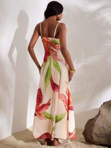Opulessa 编织印花女士细肩带长裙 - 彩色 - 查看 2
