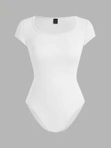 SHEIN EZwear 4 件套女士圆领短袖紧身衣，多色，适合夏季 - 彩色 - 查看 5